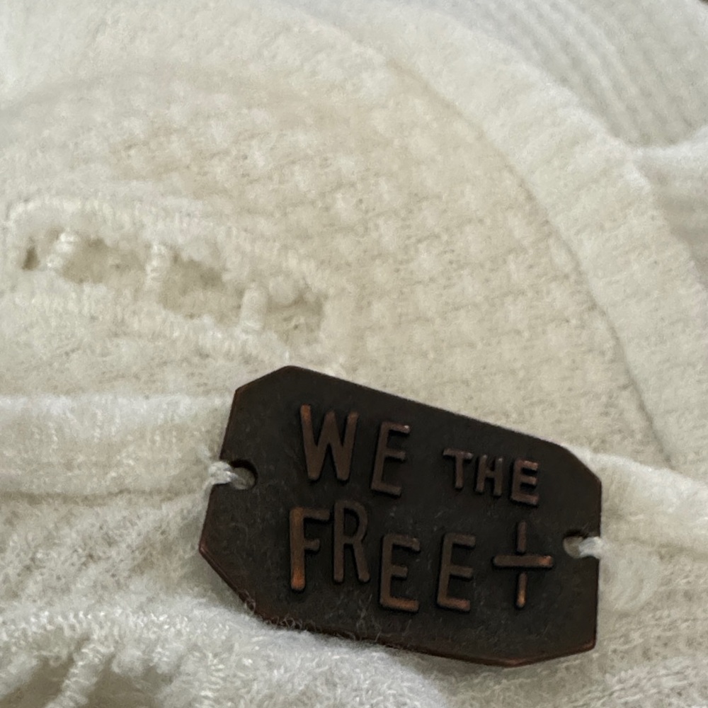 WE‎ THE FREE Free People Oversized Boho Knit Tunic Sweater Top M - Picture 3 of 6